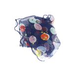 Fashion, accesorii si bijuterii - Femei - Accesorii femei - Esarfe si fulare femei - Esarfa de dama, Buticcochet, 60x60 cm, 40% matase 60% poliester, cu imprimeu cu buline, Bleumarin - ES2131 - Infinity.ro