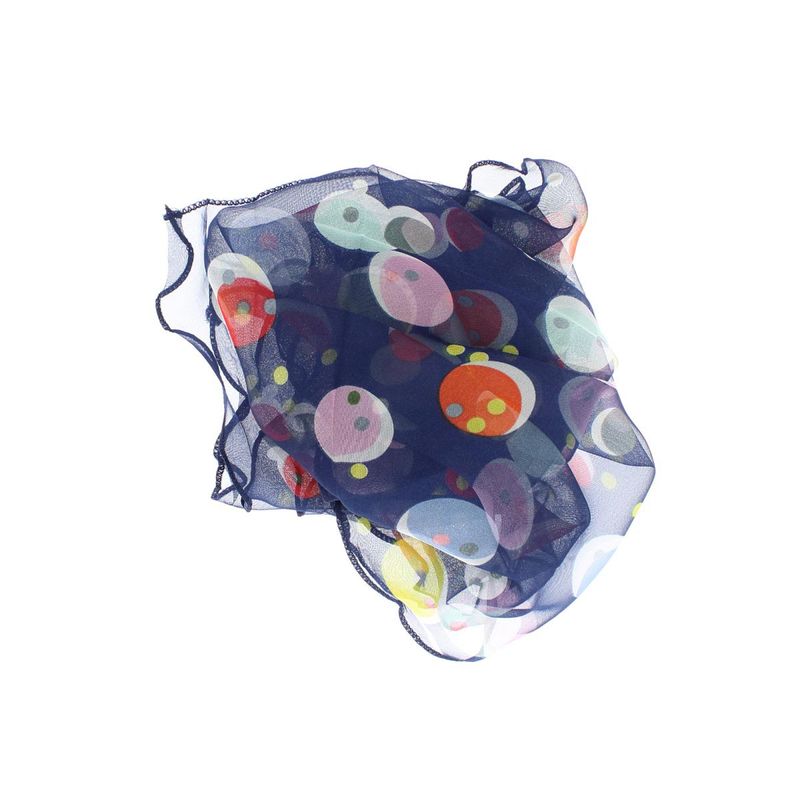 Fashion, accesorii si bijuterii - Femei - Accesorii femei - Esarfe si fulare femei - Esarfa de dama, Buticcochet, 60x60 cm, 40% matase 60% poliester, cu imprimeu cu buline, Bleumarin - ES2131 - Infinity.ro