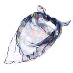 Fashion, accesorii si bijuterii - Femei - Accesorii femei - Esarfe si fulare femei - Esarfa de dama, Buticcochet, 60x60 cm, 40% matase 60% poliester, cu imprimeu cu buline, Bleumarin - ES2131 - Infinity.ro