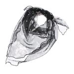 Fashion, accesorii si bijuterii - Femei - Accesorii femei - Esarfe si fulare femei - Esarfa de dama, Buticcochet, 60x60 cm, 40% matase 60% poliester, cu imprimeu cu flori, Negru - ES2134 - Infinity.ro