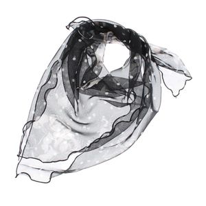 Esarfa de dama, Buticcochet, 60x60 cm, 40% matase 60% poliester, cu imprimeu cu flori, Negru - ES2134