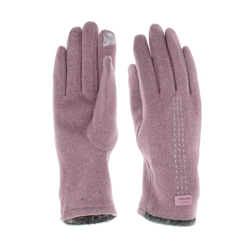 Fashion, accesorii si bijuterii - Femei - Accesorii femei - Manusi femei - Manusi dama, de iarna, din material sintetic si bumbac, cu degete, one size, Mov - MA340 - Infinity.ro