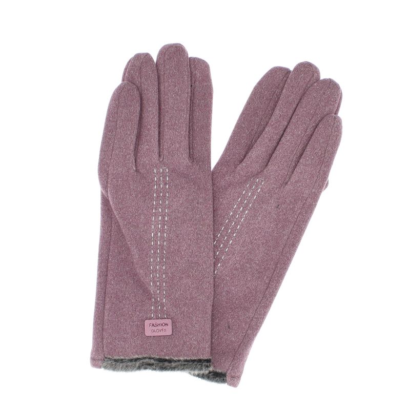 Fashion, accesorii si bijuterii - Femei - Accesorii femei - Manusi femei - Manusi dama, de iarna, din material sintetic si bumbac, cu degete, one size, Mov - MA340 - Infinity.ro