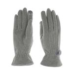 Fashion, accesorii si bijuterii - Femei - Accesorii femei - Manusi femei - Manusi dama, de iarna, din material sintetic si bumbac, cu degete, model cu ciucure, one size, Gri - MA332 - Infinity.ro
