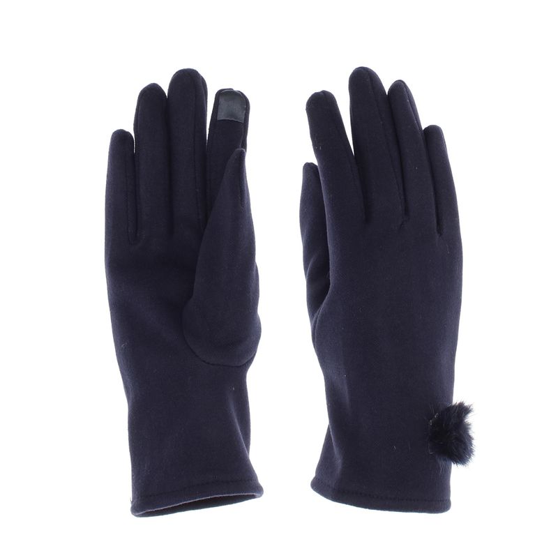 Fashion, accesorii si bijuterii - Femei - Accesorii femei - Manusi femei - Manusi dama, de iarna, din material sintetic si bumbac, cu degete, one size, Bleumarin - MA359 - Infinity.ro