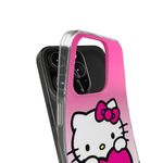 Laptop, Telefoane si Tablete - Telefoane mobile si accesorii - Accesorii Telefoane - Huse telefoane - Husa compatibila cu Apple iPhone 15 Pro Silicon Gel Tpu Model Hello Kitty Pink Hearts - Infinity.ro