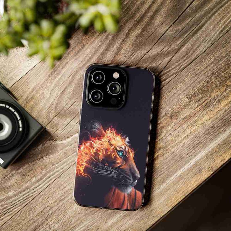 Laptop, Telefoane si Tablete - Telefoane mobile si accesorii - Accesorii Telefoane - Huse telefoane - Husa compatibila cu Apple iPhone 17 Pro Max Silicon Gel Tpu Model Flameborn Tiger - Infinity.ro