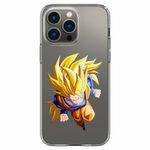 Laptop, Telefoane si Tablete - Telefoane mobile si accesorii - Accesorii Telefoane - Huse telefoane - Husa compatibila cu Apple iPhone 14 Pro Max Silicon Transparenta Model Dragon Ball Goku Ss3 - Infinity.ro