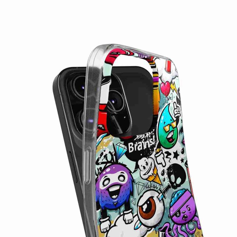 Laptop, Telefoane si Tablete - Telefoane mobile si accesorii - Accesorii Telefoane - Huse telefoane - Husa compatibila cu Apple iPhone 17 Pro Max Silicon Gel Tpu Model Pop Art Graffiti - Infinity.ro