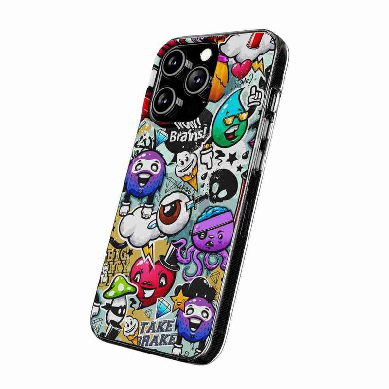 Laptop, Telefoane si Tablete - Telefoane mobile si accesorii - Accesorii Telefoane - Huse telefoane - Husa compatibila cu Apple iPhone 17 Pro Max Silicon Gel Tpu Model Pop Art Graffiti - Infinity.ro