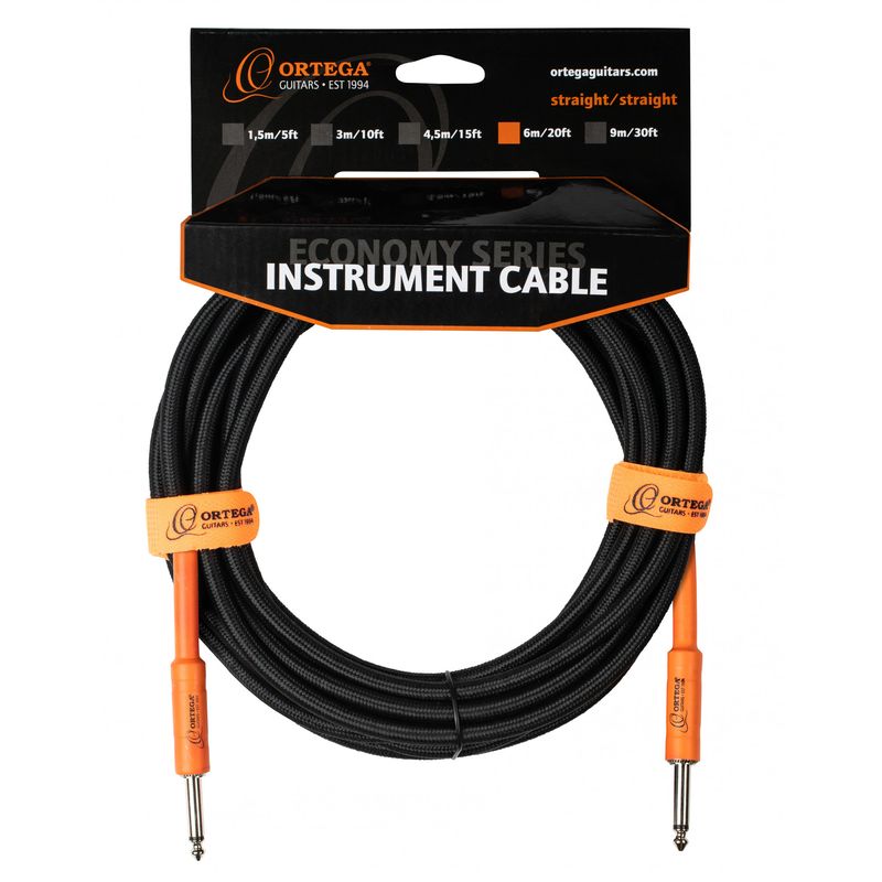 TV, Audio-Video si Foto - Accesorii TV si audio - Cabluri si adaptoare audio - Cablu instrument Ortega OECIS-20 6m - jack 6.3mm, nailon 8mm, ecranare 95% - Infinity.ro