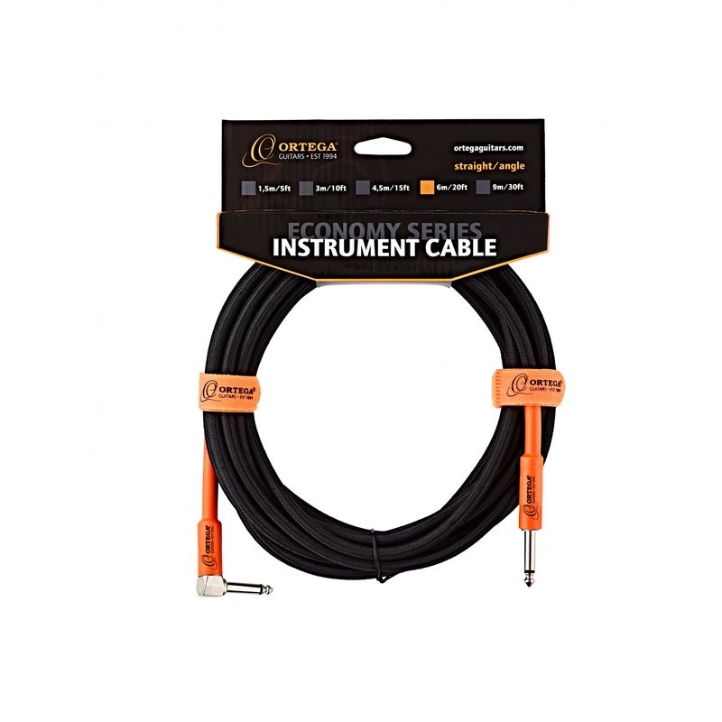 TV, Audio-Video si Foto - Accesorii TV si audio - Cabluri si adaptoare audio - Cablu Instrument Ortega OECI-20  6m 95% Cupru 8mm Negru/Orange - Profesional - Infinity.ro