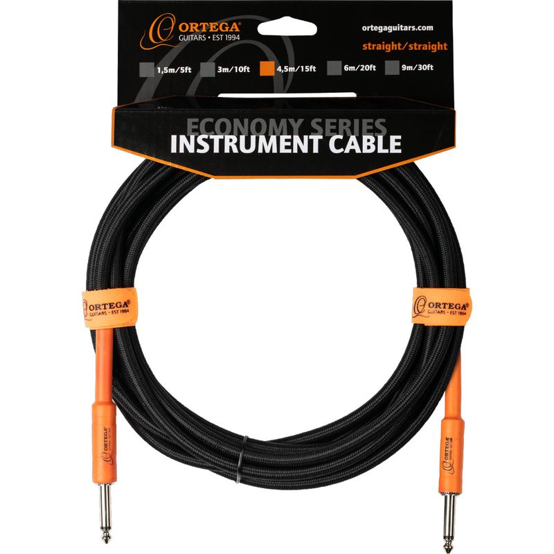 TV, Audio-Video si Foto - Accesorii TV si audio - Cabluri si adaptoare audio - Cablu instrument Ortega OECIS-15 4.5 m, nylon 8 mm, ecranare cupru 95% - Infinity.ro