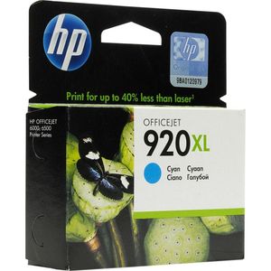 Cartus Cerneala Original HP Cyan, nr.920XL, pentru OfficeJet 6000|6500|7000|7500, , (timbru verde 0.15 lei), "CD972AE"
