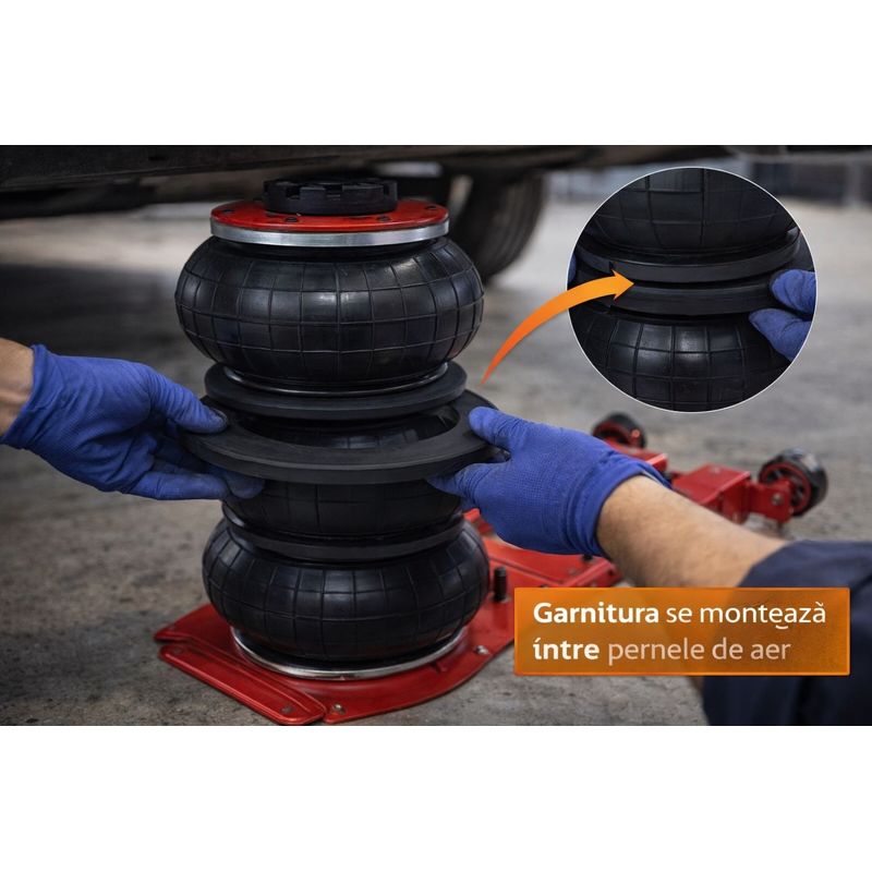 Auto si Moto - Reparatii si depanare - Scule auto - Echipamente de ridicare si sprijin - Garnitura pentru pernele de aer, pentru cric pneumatic 3.5 tone - Infinity.ro