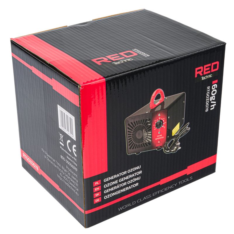 Electronice si Electrocasnice - Climatizare si sisteme de incalzire - Aparate filtrare aer - Generatoare ozon - Generator de ozon profesional 60 g/h RTGOZ0078 230V - Infinity.ro
