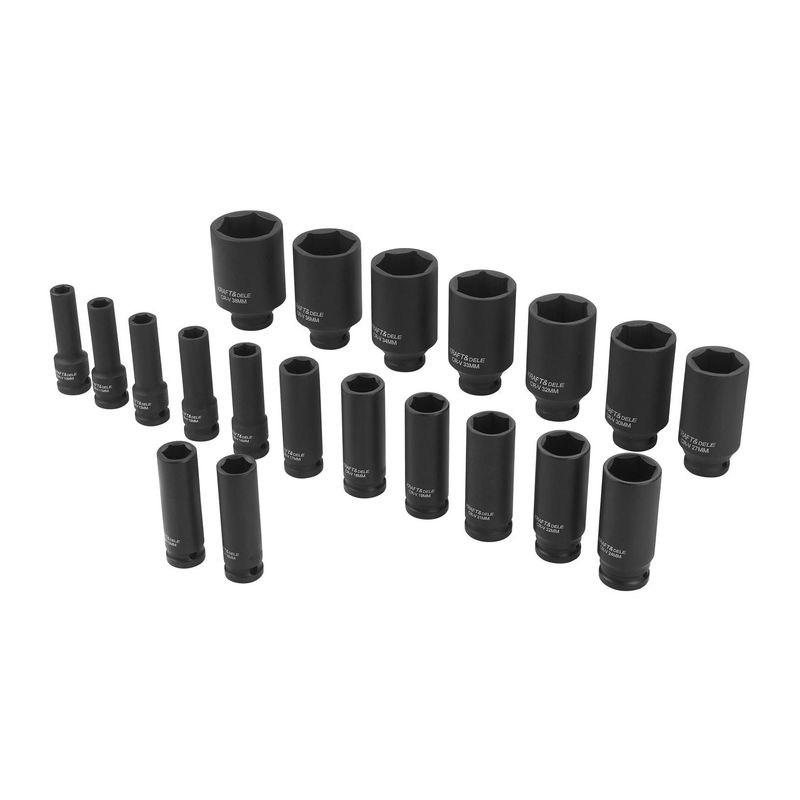 Casa si Gradina - Constructii - Scule de mana si unelte - Chei si truse chei - Chei tubulare de impact, Kraft&Dele, 20 de piese, 1/2, 10-38 mm, KD11794 - Infinity.ro