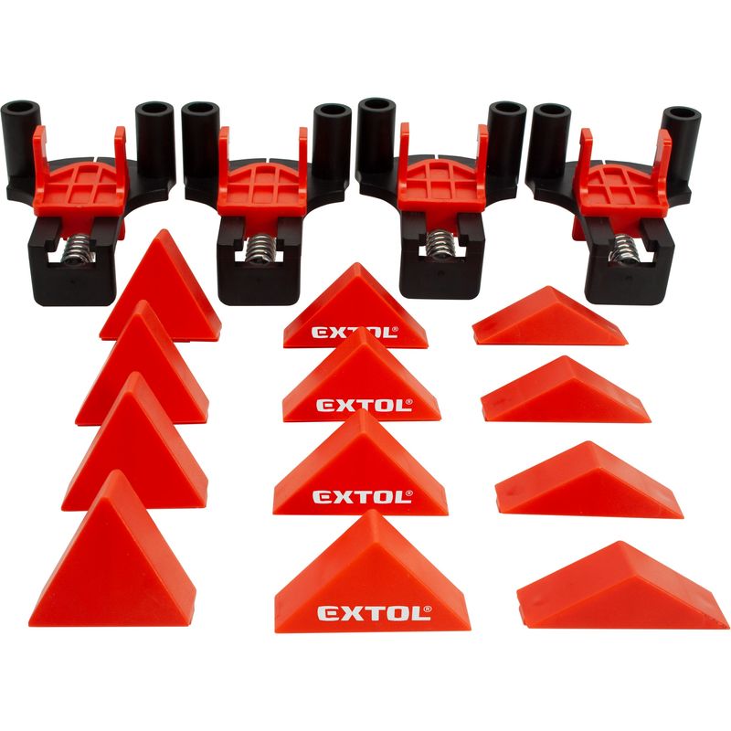 Casa si Gradina - Constructii - Scule electrice si accesorii - Menghine si cleme fixare - Coltare unghiulare EXTOL PREMIUM 8815440, set 4 bucati - Infinity.ro