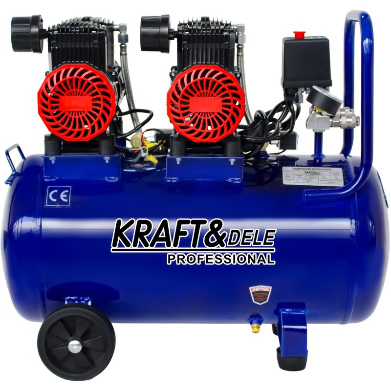 Casa si Gradina - Electrice - Echipamente electrice - Compresoare - Compresor fara ulei 50L 3000W Kraft&Dele KD4093 475 l/min - Infinity.ro