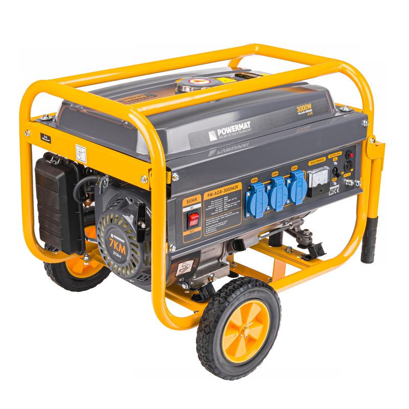 Casa si Gradina - Electrice - Generatoare electrice - Generator de curent portabil 3000W 230V cu AVR si roti, PM1198 - Infinity.ro