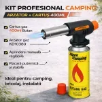 Sport si Outdoor - Camping - Corturi camping - Kit profesional camping, cartus de gaz 400ml si arzator Kd10380 - Infinity.ro