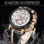 Fashion, accesorii si bijuterii - Barbati - Bijuterii barbati - Ceasuri barbati - Ceas barbatesc de mana Lige Elegant Cronograf Quartz Analog Luxury Piele - Infinity.ro