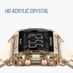 Fashion, accesorii si bijuterii - Barbati - Bijuterii barbati - Ceasuri barbati - Ceas barbatesc de mana Naviforce Sport Casual Digital Cronograf Quartz Fashion Crem Auriu - Infinity.ro