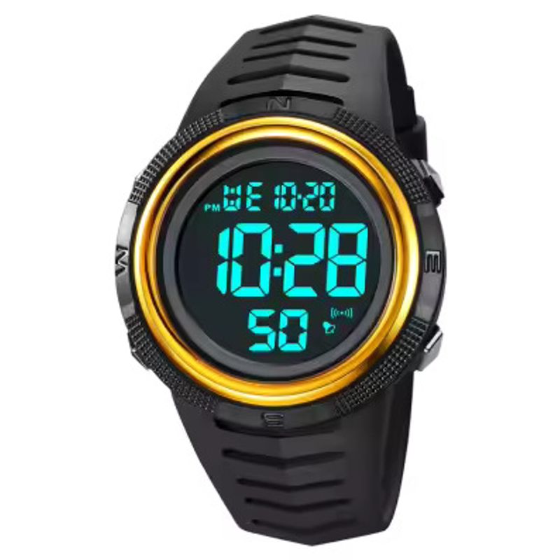 Fashion, accesorii si bijuterii - Barbati - Bijuterii barbati - Ceasuri barbati - Ceas barbatesc de mana Skmei Sport Casual Fashion Digital Alarma Negru Auriu - Infinity.ro