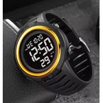 Fashion, accesorii si bijuterii - Barbati - Bijuterii barbati - Ceasuri barbati - Ceas barbatesc de mana Skmei Sport Casual Fashion Digital Alarma Negru Auriu - Infinity.ro