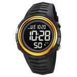Fashion, accesorii si bijuterii - Barbati - Bijuterii barbati - Ceasuri barbati - Ceas barbatesc de mana Skmei Sport Casual Fashion Digital Alarma Negru Auriu - Infinity.ro