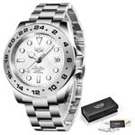 Fashion, accesorii si bijuterii - Barbati - Bijuterii barbati - Ceasuri barbati - Ceas barbatesc Lige Indici luminosi Data Argintiu Business Analog Quartz Otel - Infinity.ro