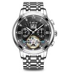 Fashion, accesorii si bijuterii - Barbati - Bijuterii barbati - Ceasuri barbati - Ceas barbatesc mecanic automatic Lige Data Skeleton Argintiu - Infinity.ro
