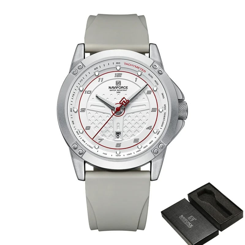 Fashion, accesorii si bijuterii - Barbati - Bijuterii barbati - Ceasuri barbati - Ceas barbatesc Naviforce Casual Gri Analog Quartz Data - Infinity.ro