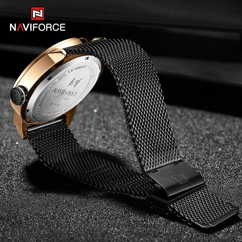 Fashion, accesorii si bijuterii - Barbati - Bijuterii barbati - Ceasuri barbati - Ceas barbatesc Naviforce Otel Data Quartz Analog - Infinity.ro