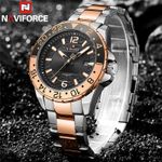 Fashion, accesorii si bijuterii - Barbati - Bijuterii barbati - Ceasuri barbati - Ceas barbatesc Naviforce Otel Quartz Analog Data Auriu - Infinity.ro