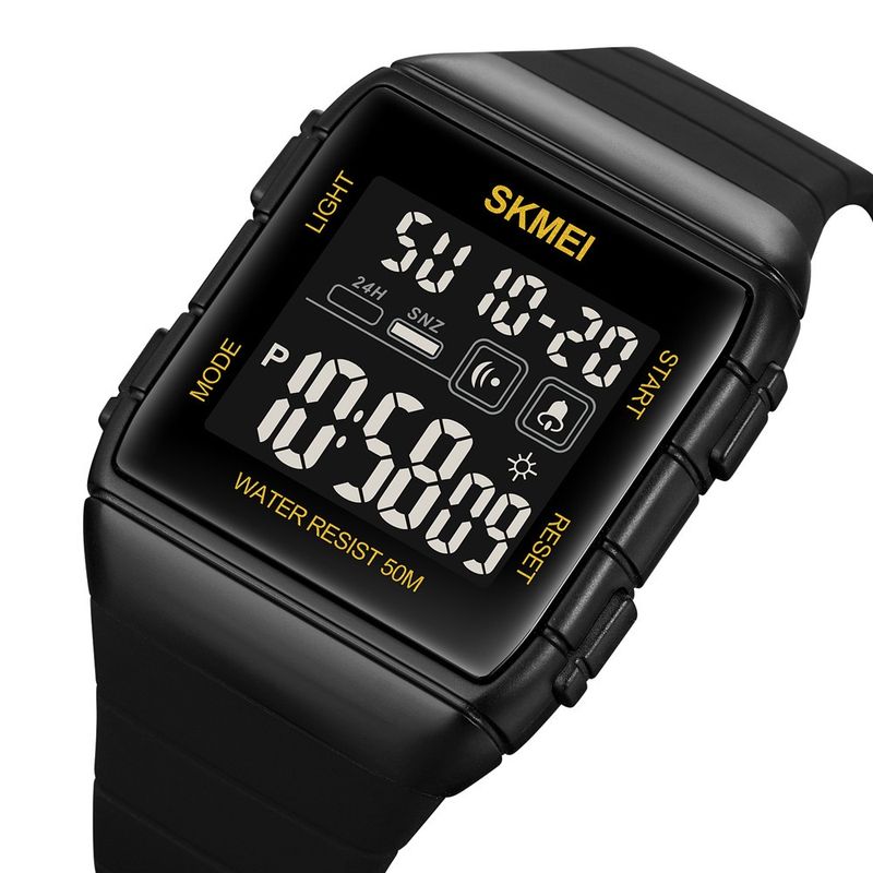 Fashion, accesorii si bijuterii - Barbati - Bijuterii barbati - Ceasuri barbati - Ceas barbatesc Skmei Digital Alarma Negru Auriu Sport - Infinity.ro