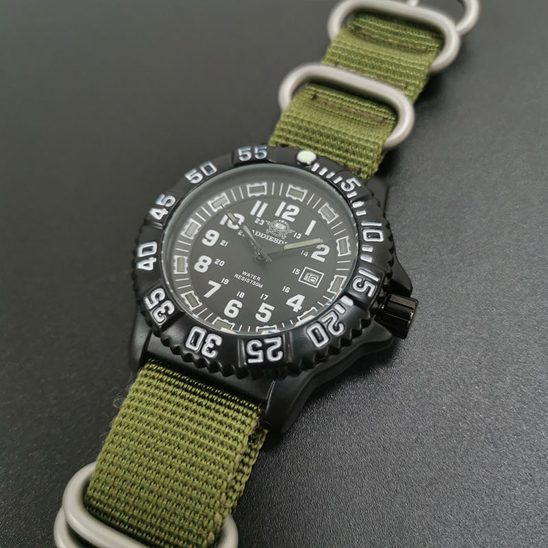 Fashion, accesorii si bijuterii - Barbati - Bijuterii barbati - Ceasuri barbati - Ceas barbatesc de mana,  ADDIESDIVE, Stil Militar, Army, Casual, Quartz, Verde - Infinity.ro