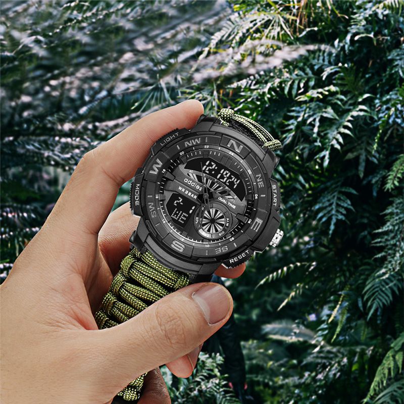 Fashion, accesorii si bijuterii - Barbati - Bijuterii barbati - Ceasuri barbati - Ceas barbatesc de mana,  ADDIESDIVE, Stil Militar, Army, Cremene foc, Busola, Paracord, Fluier - Infinity.ro