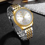 Fashion, accesorii si bijuterii - Barbati - Bijuterii barbati - Ceasuri barbati - Ceas barbatesc, Lige, Quartz, Analog, Fashion, Casual, Business, Argintiu Auriu Alb - Infinity.ro