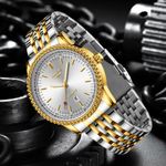 Fashion, accesorii si bijuterii - Barbati - Bijuterii barbati - Ceasuri barbati - Ceas barbatesc, Lige, Quartz, Analog, Fashion, Casual, Business, Argintiu Auriu Alb - Infinity.ro