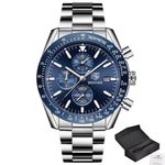 Fashion, accesorii si bijuterii - Barbati - Bijuterii barbati - Ceasuri barbati - Ceas barbati Benyar Cronograf Quartz Luxury Analog Otel Argintiu - Infinity.ro