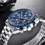 Fashion, accesorii si bijuterii - Barbati - Bijuterii barbati - Ceasuri barbati - Ceas barbati Benyar Cronograf Quartz Luxury Analog Otel Argintiu - Infinity.ro
