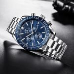 Fashion, accesorii si bijuterii - Barbati - Bijuterii barbati - Ceasuri barbati - Ceas barbati Benyar Cronograf Quartz Luxury Analog Otel Argintiu - Infinity.ro