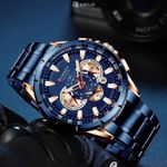 Fashion, accesorii si bijuterii - Barbati - Bijuterii barbati - Ceasuri barbati - Ceas barbati elegant, Curren, Cronograf, Quartz, Otel inoxidabil - Infinity.ro