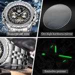 Fashion, accesorii si bijuterii - Barbati - Bijuterii barbati - Ceasuri barbati - Ceas Barbati Lige 89119 Argintiu-Negru, Mecanic, Design Business, Rezistent Socuri, 3ATM - Infinity.ro