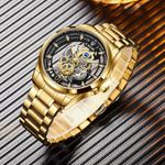 Fashion, accesorii si bijuterii - Barbati - Bijuterii barbati - Ceasuri barbati - Ceas barbati Lige Auriu Otel Quartz Analog Elegant Business - Infinity.ro