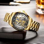 Fashion, accesorii si bijuterii - Barbati - Bijuterii barbati - Ceasuri barbati - Ceas barbati Lige Auriu Otel Quartz Analog Elegant Business - Infinity.ro