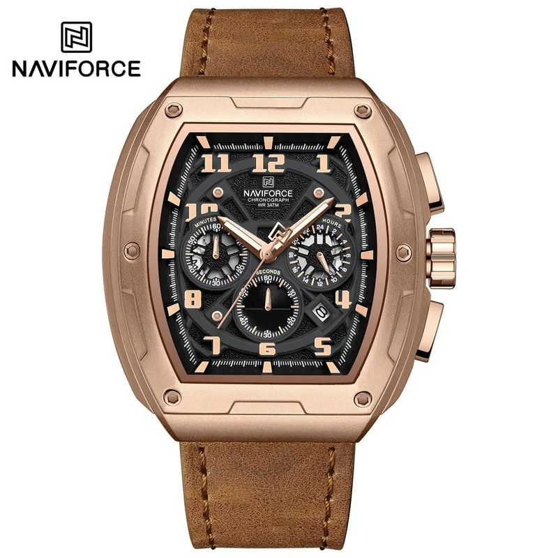 Fashion, accesorii si bijuterii - Barbati - Bijuterii barbati - Ceasuri barbati - Ceas Barbati Naviforce 8053 Maro – Functii Multiple, Design Business, Shockproof, Rezistent la Apa 3ATM - Infinity.ro