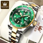 Fashion, accesorii si bijuterii - Barbati - Bijuterii barbati - Ceasuri barbati - Ceas barbati Olevs Analog Quartz Elegant Verde Afisare data Otel - Infinity.ro