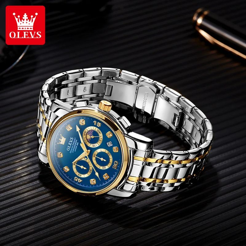 Fashion, accesorii si bijuterii - Barbati - Bijuterii barbati - Ceasuri barbati - Ceas barbati Olevs Analog Quartz Business Cronograf Data - Infinity.ro